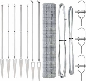 vidaXL Τεντώτο με στήριγμα Ασημί 1,5 x 10 m Ατσάλι