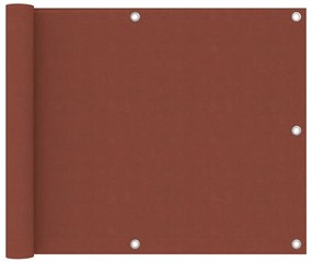 vidaXL Διαχωριστικό Βεράντας Τερακότα 75 x 300 εκ. Ύφασμα Oxford