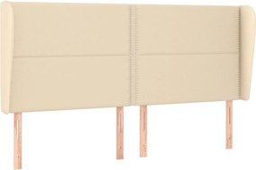 vidaXL Κρεβάτι Boxspring με Στρώμα Κρεμ 180x200 εκ. Υφασμάτινο