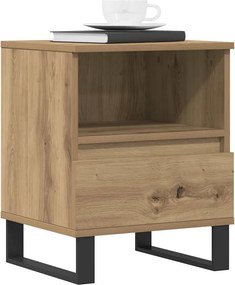 vidaXL Κομοδίνα 2 τεμ. τεχνίτης Δρυς 40 x 35 x 50 εκ από Επεξεργ. Ξύλο