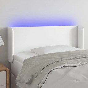 Κεφαλάρι Κρεβατιού LED Λευκό 103x16x78/88 εκ. Συνθετ. Δέρμα 3123041