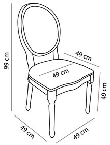 LOUIS ΚΑΡΕΚΛΑ ΜΑΥΡΟ 49x49xH99cm - 03-0917