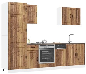vidaXL Σετ Ντουλάπια Κουζίνας 7 Τεμαχίων Lucca Επεξεργασμένο Ξύλο