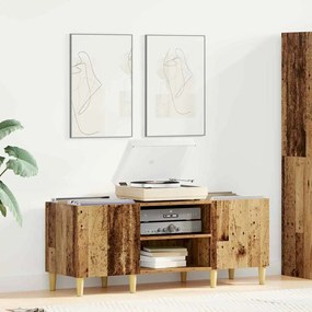 vidaXL Ντουλάπι δίσκων βινυλίου Παλιό Ξύλο 121 x 38 x 48 cm