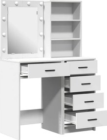 vidaXL Τραπέζι περιποίησης 2 τμχ. Λευκό 50 x 41 x 135 εκ