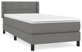 ΚΡΕΒΑΤΙ BOXSPRING ΜΕ ΣΤΡΩΜΑ ΣΚΟΥΡΟ ΓΚΡΙ 80X200 ΕΚ. ΥΦΑΣΜΑΤΙΝΟ 3129666