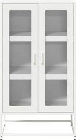 vidaXL Highboard Λευκό 68x39x123 cm Ατσάλι