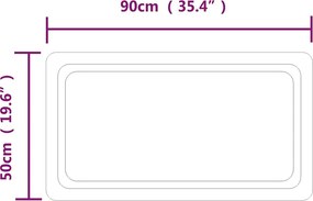 vidaXL Καθρέφτης Μπάνιου με LED 90x50 εκ.