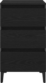 vidaXL Κομοδίνο Μαύρη Οξυά 45 x 35 x 44 εκ. Επεξεργασμένο ξύλο