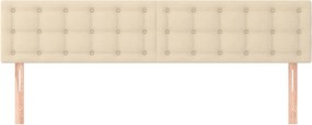 vidaXL Κεφαλάρια Κρεμ 160x5x78/88 εκ. Ύφασμα