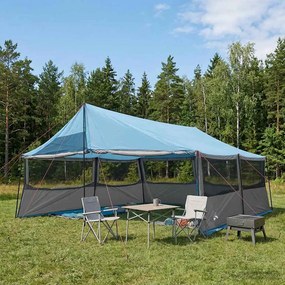 vidaXL Οικογενειακή Σκηνή Μπλε 600 x 400 x 268 εκ.