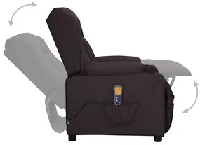 vidaXL Πολυθρόνα Μασάζ Μαύρη από Συνθετικό Δέρμα