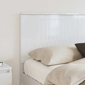 vidaXL Κεφαλάρι με κεφαλάρι Λαμπερό Λευκό 150 cm Επεξεργασμένο ξύλο