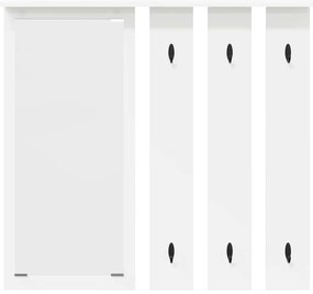 vidaXL Τοίχου Κρεμάστρα Λευκό 84 x 10 x 80 εκ. Επεξεργασμένο ξύλο