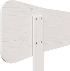 vidaXL Κεφαλάρι Λευκό 140 εκ. από Μασίφ Ξύλο Πεύκου