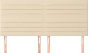 vidaXL Κεφαλάρι Κρεμ 160x5x118/128 εκ. Ύφασμα