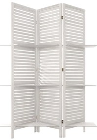 Παραβάν Με 3 Ράφια (120.5x37x170) A-S White 157120A