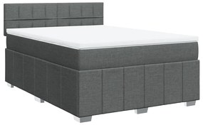 ΚΡΕΒΑΤΙ BOXSPRING ΜΕ ΣΤΡΩΜΑ ΣΚΟΥΡΟ ΓΚΡΙ 140X200 ΕΚ ΥΦΑΣΜΑΤΙΝΟ 3289392