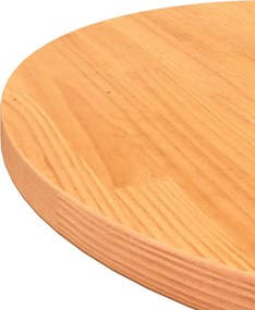 vidaXL Επιφάνεια Τραπεζιού Στρογγυλή Καφέ Κερ. Ø50x2,5 εκ Μασίφ Πεύκο