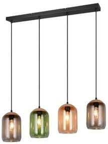 Φωτιστικό Οροφής - Ράγα Cork 364600417 90x15x150cm 4xE27 10W Multi Trio Lighting