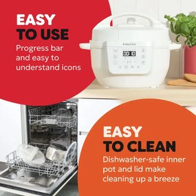 Instant Pot Classic Mini 140800801, 800W, 3.8 l, 7 προγράμματα, αγαπημένα κουμπιά, οθόνη LCD, Ανοξείδωτο, Λευκό