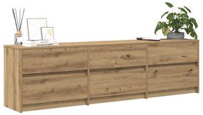 vidaXL Ντουλάπι TV Καφέ 181 x 34 x 50 εκ. Επεξεργασμένο ξύλο