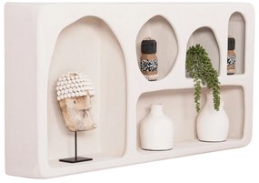 ΡΑΦΙ ΤΟΙΧΟΥ ΣΕΙΡΑ SANTORINI HM18063.01 MDF ΣΕ ΥΠΟΛΕΥΚΟ 120x18x60Υεκ.