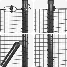 vidaXL Στύλος Περιφράξεων Γκρι 100 x 0,5 m (19 x 19 mm πλέγμα)