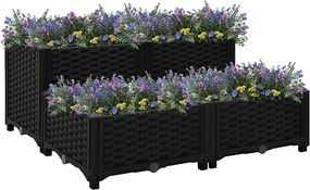 vidaXL Ζαρντινιέρα 80 x 80 x 38 εκ. από Πολυπροπυλένιο