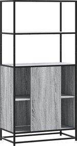 vidaXL Highboard Grey Sonoma Κατασκευασμένο ξύλο και μέταλλο