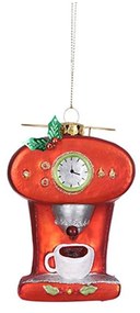 Χριστουγεννιάτικο Στολίδι Vintage Coffee Machine 02.1078540 11.5cm Red