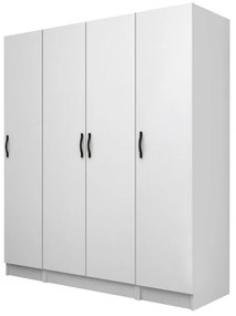 Megapap Ντουλάπα Ρούχων Vivian Τετράφυλλη Λευκό 160x51,8x181εκ.