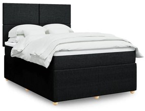 ΚΡΕΒΑΤΙ BOXSPRING ΜΕ ΣΤΡΩΜΑ ΜΑΥΡΟ 140X200 ΕΚ. ΥΦΑΣΜΑΤΙΝΟ 3294374