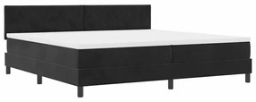 vidaXL Κρεβάτι με ελατήρια με στρώμα Μαύρο 200 x 200 cm Βελούδο
