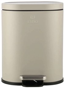 Κάδος Απορριμμάτων Ovoid Soft Close 02-21450 24,4x21,5x29,4cm 6lt Taupe Estia Metal
