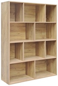 Βιβλιοθήκη Evergin mdf σε oak απόχρωση 100x30x135εκ 100x30x135 εκ.