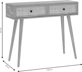 Κονσόλα Oslo pakoworld sonoma 100x29x81εκ