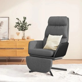 vidaXL Πολυθρόνα Relax Ανοιχτό Γκρι Υφασμάτινη με Υποπόδιο