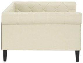 Καναπές Κρεβάτι Κρεμ 100 x 200 εκ. από Συνθετικό Δέρμα - Κρεμ