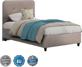 ΚΡΕΒΑΤΙ DOLORES ΜΠΕΖ ΥΦΑΣΜΑ HM649.22 ΓΙΑ ΣΤΡΩΜΑ 90x200 εκ.