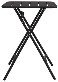 vidaXL Αναδιπλούμενο Τραπέζι Κήπου - Ανθρακί - 55x55x73 εκ. - Χάλυβας