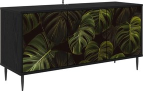 vidaXL Ντουλάπι TV ELBURG 102 x 33 x 51 εκ Μαύρη Δρυς