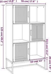 vidaXL Ντουλάπι Λευκό 70 x 35 x 125 εκ. από Επεξεργασμένο Ξύλο