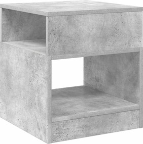 vidaXL End Table Σκυρόδεμα Γκρι 40,5 x 40 x 45 εκ Επεξεργασμένο ξύλο
