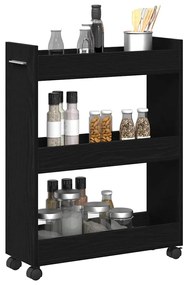 vidaXL Ντουλαπιού Μαύρη δρυς 60 x 22 x 79 εκ Επεξεργασμένο ξύλο