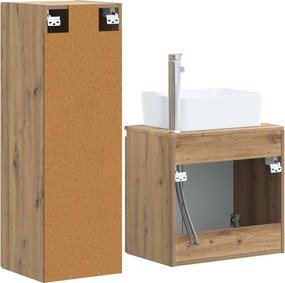 vidaXL Σετ Επίπλων Μπάνιου 2 τμχ. Artisan Δρυς 33 x 34,5 x 100 εκ