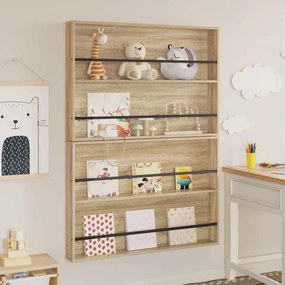 vidaXL Ράφι Περιοδικών με ράφι 2 pcs Δρύς Sonoma 100 x 12 x 70 εκ
