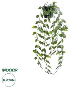 GloboStar® Artificial Garden HANGING DUTCH BEAN 20883 - Τεχνητό Κρεμαστό Διακοσμητικό Φυτό Ολλανδικό Φασόλι Φ28 x Y70cm