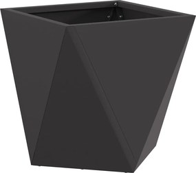 vidaXL Γλάστρα 2 τμχ. Μαύρο 30 x 30 x 30 cm Ατσάλι