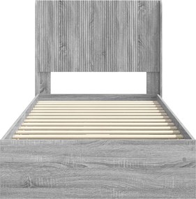 vidaXL Καλάθι με αποθήκη και κεφαλάρι Γκρι Sonoma 75 x 190 cm